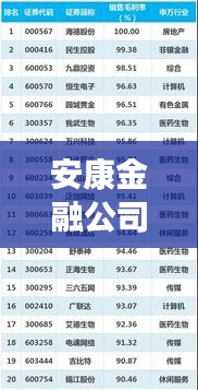 安康金融公司排名揭晓，深度解析影响力榜单